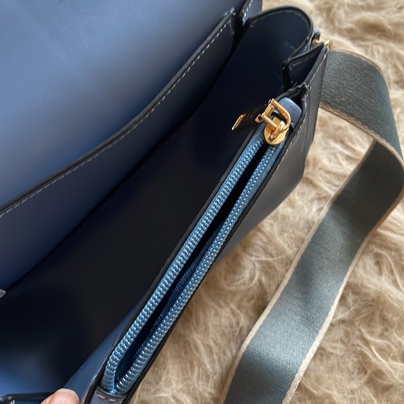 Grey blue purse with chic fabric straps - Picture 8 of 11